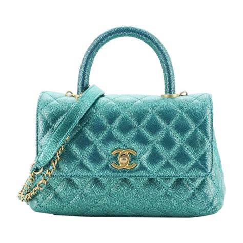 chanel iridescent top handle bag